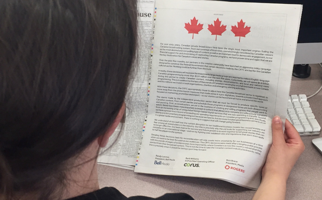 Don’t reconsider CRTC licence decision: Bell, Corus, Rogers Don’t reconsider CRTC licence decision: Bell, Corus, Rogers