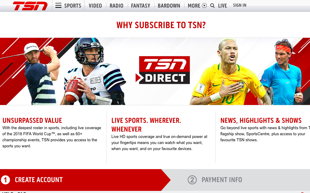 Bell offering day access to TSN/RDS for $5
